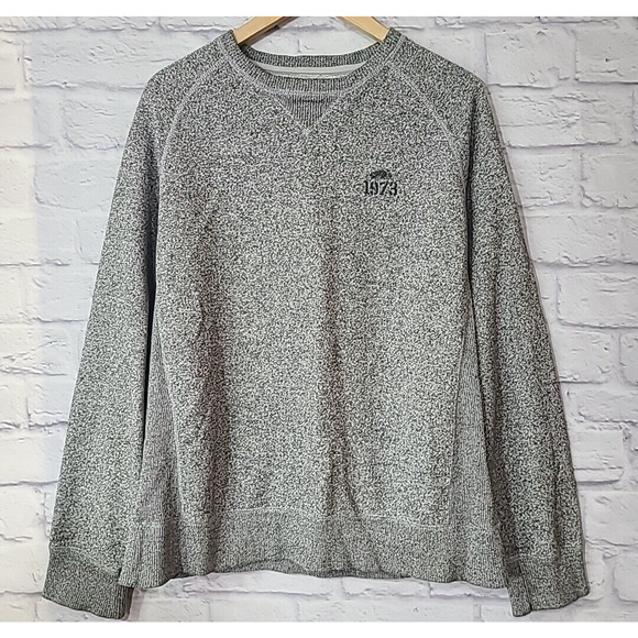 Roots Canada Pullover Sweatshirt Women's Size Large Marled Gray Crewneck - Picture 1 of 7